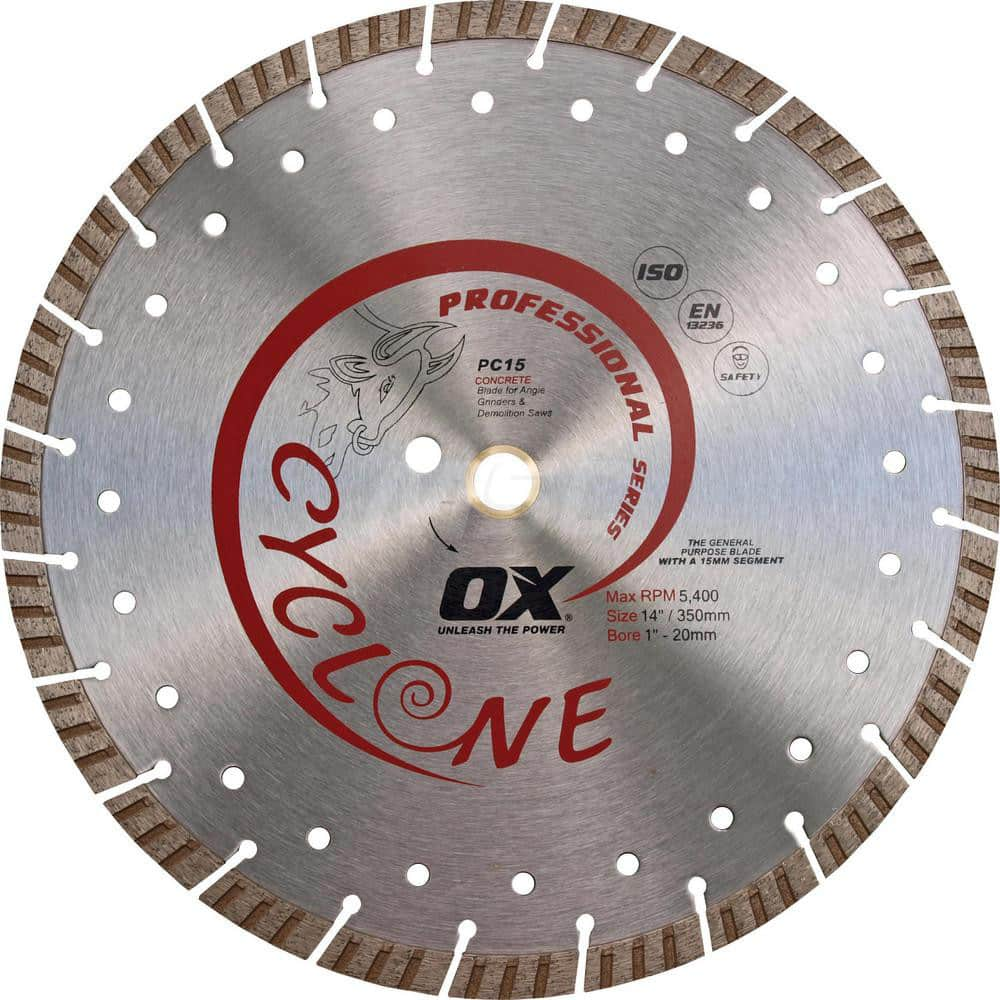 Wet & Dry Cut Saw Blade: 9″ Dia, 5/8 & 7/8″ Arbor Hole Use on Concrete & General Purpose, Standard Arbor