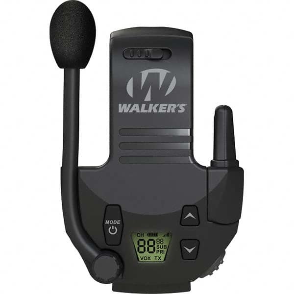 Walkers - Hearing Protection/Communication Type: Earmuff Walkie Talkie Attachment Cup Color: Black - All Tool & Supply