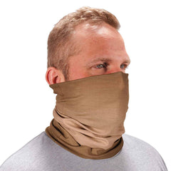 Ergodyne - Hats, Headbands & Bandanas; Garment Style: Gaiter ; Garment Type: Washable ; Garment Color: Khaki ; Garment Size: Universal ; Garment Material: High-Performance Knit Fabric ; Color Pattern: Solid - Exact Industrial Supply