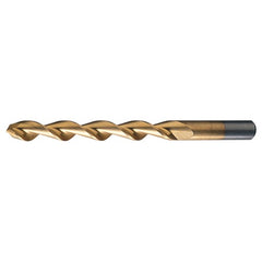 9/32 RHS / RHC HSS 118 Degree Notched Point Parabolic HSS Jobber Drill - TiN