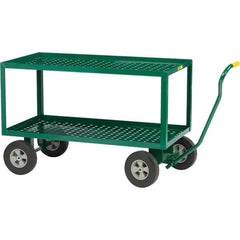 Little Giant - 1,200 Lb Capacity Steel Wagon Truck - Steel Deck, 24" OAW, 36" Platform Length, Solid Rubber Casters - All Tool & Supply