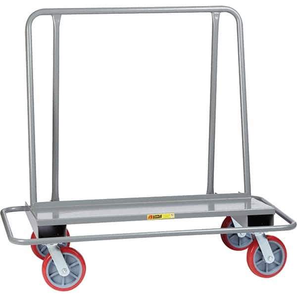 Little Giant - 2,000 Lb Capacity Steel Drywall Cart - Steel Deck, 26" OAW, 54" Platform Length, Polyurethane Casters - All Tool & Supply