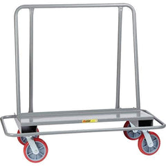 Little Giant - 2,000 Lb Capacity Steel Drywall Cart - Steel Deck, 26" OAW, 54" Platform Length, Polyurethane Casters - All Tool & Supply