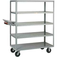 Little Giant - 3,600 Lb Capacity, 30" Wide x 60" Long x 63-1/2" High Order Picking Cart - 5 Shelf, Steel, Phenolic Casters - All Tool & Supply