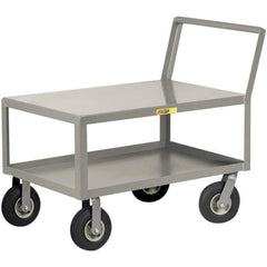 Little Giant - 1,200 Lb Capacity, 24" Wide x 36" Long x 38" High Instrument Cart - 2 Shelf, Steel, Pneumatic Casters - All Tool & Supply