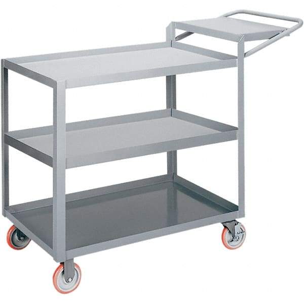 Little Giant - 1,200 Lb Capacity, 24" Wide x 48" Long x 35" High Order Picking Cart - 3 Shelf, Steel, 2 Rigid/2 Swivel Casters - All Tool & Supply