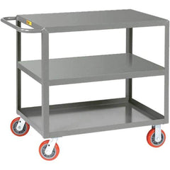 Little Giant - 2,000 Lb Capacity, 24" Wide x 48" Long x 36" High Service Cart - Steel, Polyurethane Casters - All Tool & Supply