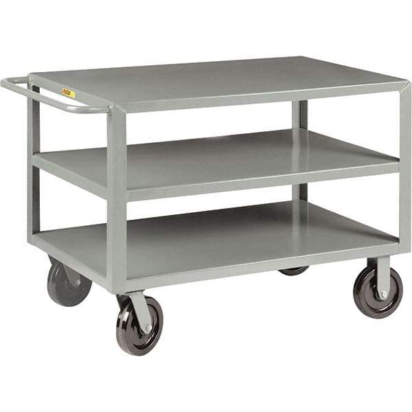 Little Giant - 5,000 Lb Capacity, 24" Wide x 48" Long x 36" High Cart - 3 Shelf, Steel, Phenolic Casters - All Tool & Supply