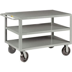 Little Giant - 5,000 Lb Capacity, 24" Wide x 48" Long x 36" High Cart - 3 Shelf, Steel, Phenolic Casters - All Tool & Supply