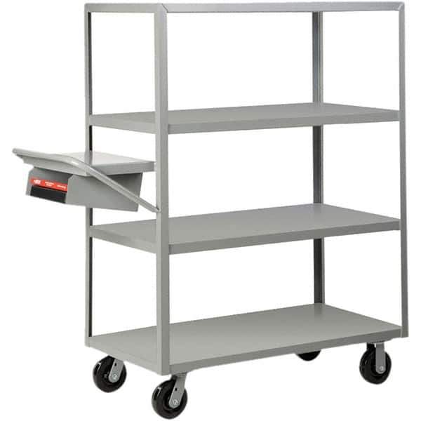 Little Giant - 3,600 Lb Capacity, 24" Wide x 36" Long x 63-1/2" High Order Picking Cart - 4 Shelf, Steel, Phenolic Casters - All Tool & Supply