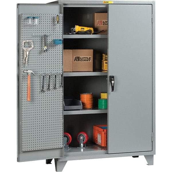 Little Giant - 3 Shelf Storage Cabinet - Steel, 60" Wide x 26" Deep x 78" High - All Tool & Supply