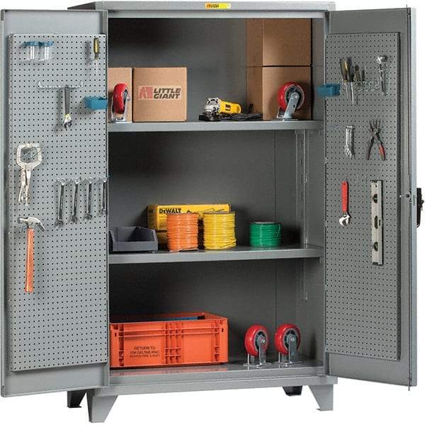 Little Giant - 2 Shelf Storage Cabinet - Steel, 48" Wide x 26" Deep x 78" High - All Tool & Supply