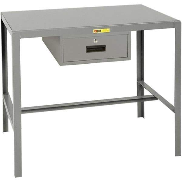 Little Giant - 48 Wide x 24" Deep x 18" High, Steel Machine Work Table with Drawer - Fixed Legs - All Tool & Supply