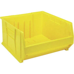 Quantum Storage - 225 Lb Load Capacity Yellow Polypropylene Tote Container - Stacking, 12" Long x 22-1/2" Wide x 23.9" High - All Tool & Supply