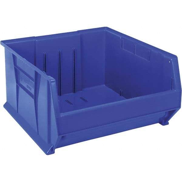 Quantum Storage - 225 Lb Load Capacity Blue Polypropylene Tote Container - Stacking, 12" Long x 22-1/2" Wide x 23.9" High - All Tool & Supply