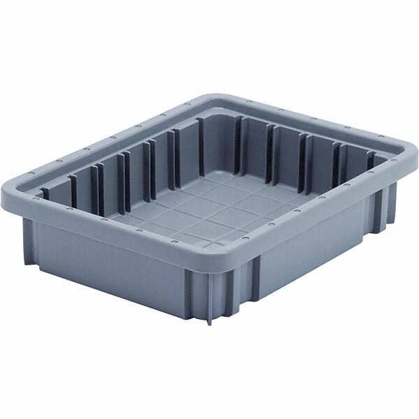 Quantum Storage - 20 Lb Load Capacity Gray Polypropylene Dividable Container - Stacking, 2-1/2" Long x 8.3" Wide x 10.9" High - All Tool & Supply