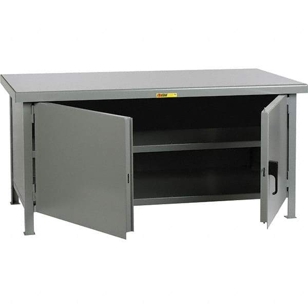 Little Giant - 1 Shelf Storage Cabinet - Steel, 48" Wide x 30" Deep x 34" High - All Tool & Supply