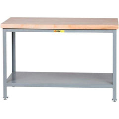 Little Giant - 24 Wide x 24" Deep x 35" High, Steel Butcher Block Top - Adjustable Height Legs - All Tool & Supply