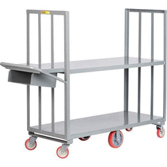 Little Giant - 2,000 Lb Capacity, 24" Wide x 60" Long x 58" High Order Picking Cart - Steel, Polyurethane Casters - All Tool & Supply