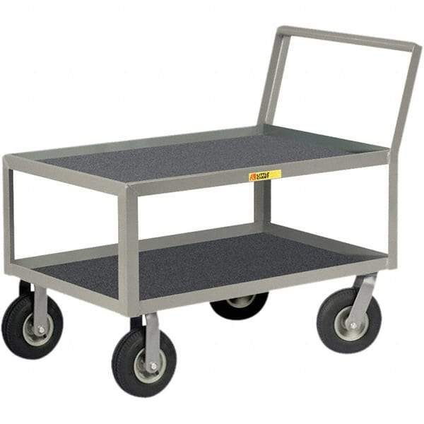 Little Giant - 1,200 Lb Capacity, 24" Wide x 36" Long x 39" High Instrument Cart - 2 Shelf, Steel, Pneumatic Casters - All Tool & Supply