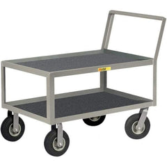 Little Giant - 1,200 Lb Capacity, 30" Wide x 48" Long x 38" High Instrument Cart - 2 Shelf, Steel, Pneumatic Casters - All Tool & Supply