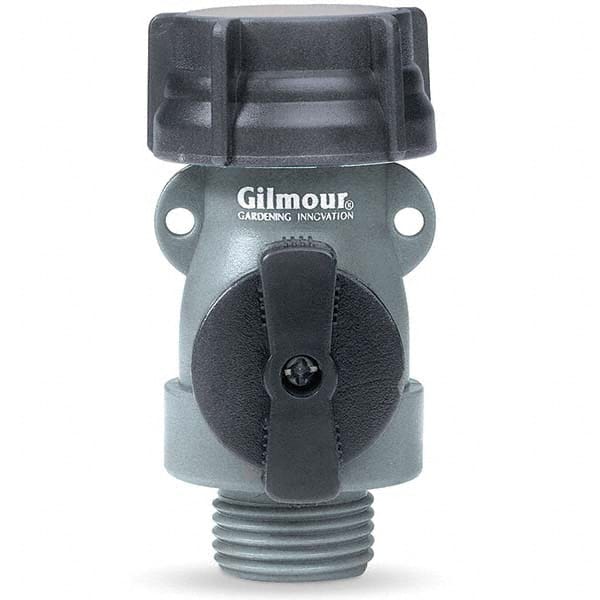 Gilmour - Garden Hose Fittings & Repair Kits Type: Shut-Off Valve Connector Type: Male; Female - All Tool & Supply