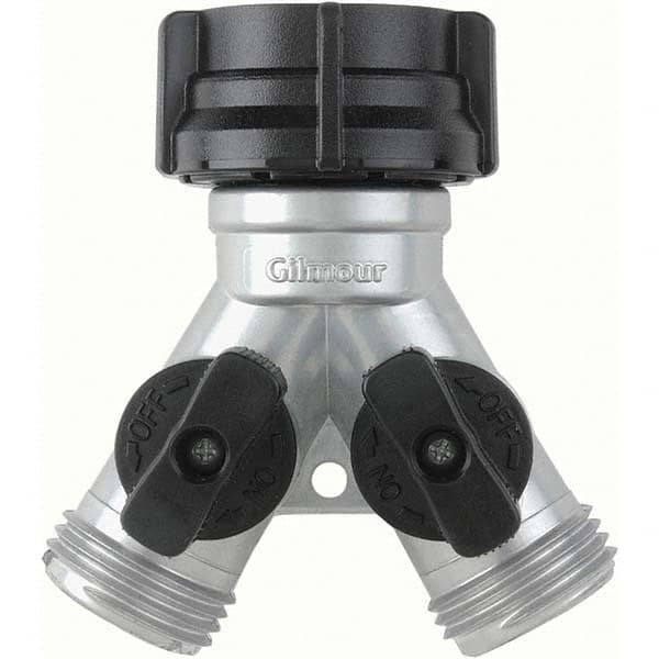 Gilmour - Garden Hose Fittings & Repair Kits Type: Shut-Off Valve Connector Type: Male; Female - All Tool & Supply