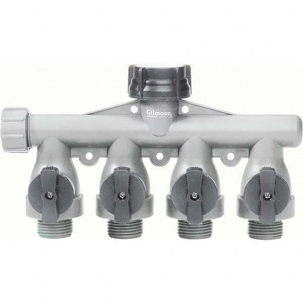 Gilmour - Garden Hose Fittings & Repair Kits Type: Shut-Off Valve Connector Type: Male; Female - All Tool & Supply