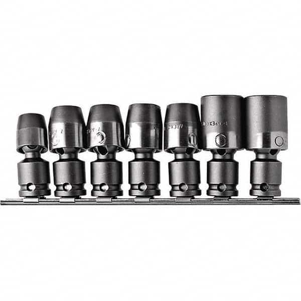 Apex - Socket Adapter & Universal Sets Type: Impact Universal & Socket Adapter Set Adapter Size (Inch): 3/8 F x 10mm, 3/8F x 12mm, 3/8F x 13mm, 3/8F x 14mm, 3/8F x 15mm, 3/8F x 17mm, 3/8F x 18mm - All Tool & Supply