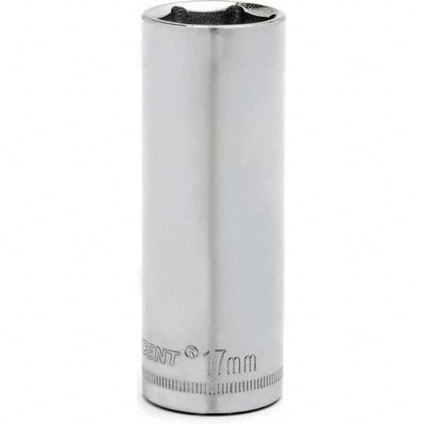 Deep Hand Socket: 1/4″ Drive, 8 mm Socket, 6-Point 2″ OAL, Polished