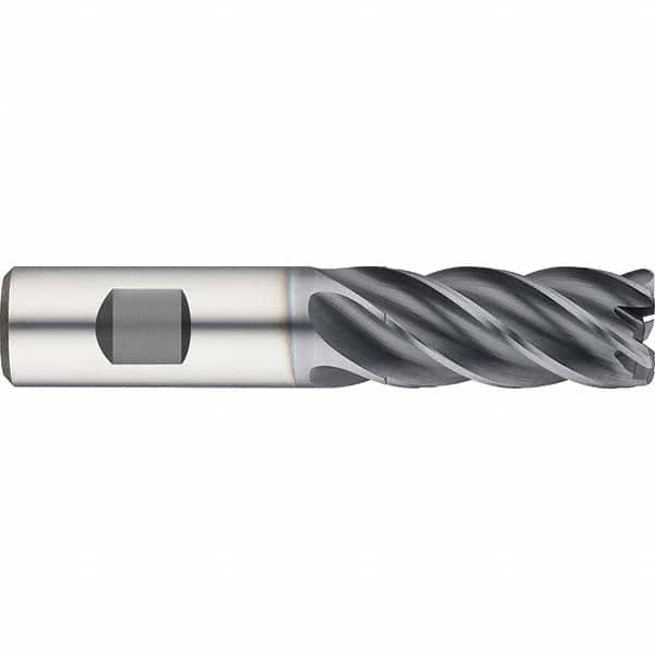 Guhring - 1" Diam 5 Flute Solid Carbide 0.09" Corner Radius End Mill - All Tool & Supply