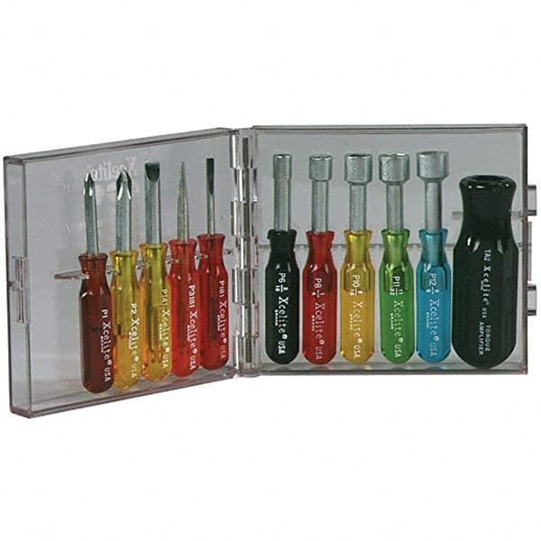 Xcelite - Screwdriver Sets Screwdriver Types Included: Nut Drivers; Phillips; Slotted Number of Pieces: 11 - All Tool & Supply