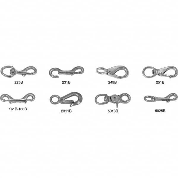 Campbell - Snaps; Type: Snap Hook ; Overall Length (Inch): 4-1/16 ; Size (Inch): 3/4 ; Snap Opening (Inch): 5/8 ; Material: Bronze ; Finish/Coating: Bronze - Exact Industrial Supply