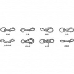 Campbell - Snaps; Type: Swivel Round Eye Bolt Snap ; Overall Length (Inch): 4-3/4 ; Size (Inch): 1-1/4 ; Snap Opening (Inch): 19/32 ; Material: Steel ; Finish/Coating: Polished - Exact Industrial Supply