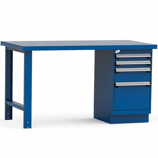 Rousseau Metal - Stationary Work Benches, Tables Type: Work Bench Top Material: Painted Steel - All Tool & Supply