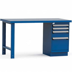 Rousseau Metal - Stationary Work Benches, Tables Type: Work Bench Top Material: Painted Steel - All Tool & Supply