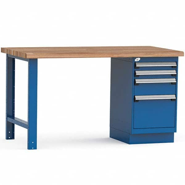 Rousseau Metal - Stationary Work Benches, Tables Type: Work Bench Top Material: Laminated Wood - All Tool & Supply