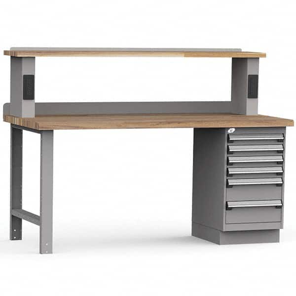 Rousseau Metal - Stationary Work Benches, Tables Type: Work Bench Top Material: Laminated Wood - All Tool & Supply