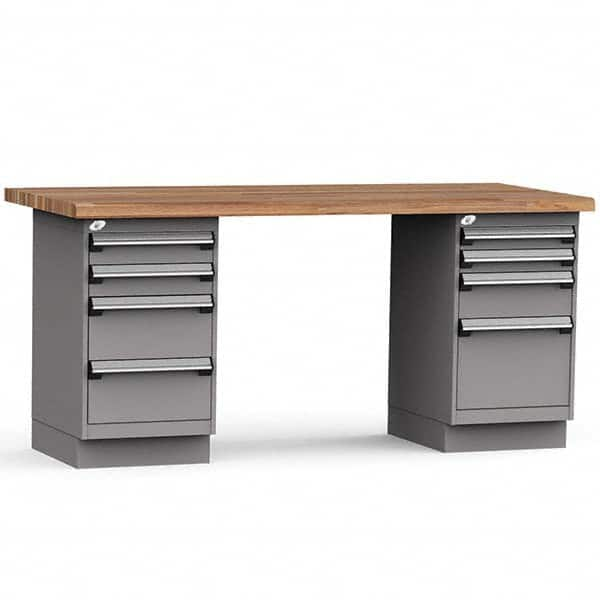 Rousseau Metal - Stationary Work Benches, Tables Type: Work Bench Top Material: Laminated Wood - All Tool & Supply