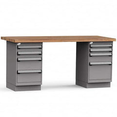 Rousseau Metal - Stationary Work Benches, Tables Type: Work Bench Top Material: Laminated Wood - All Tool & Supply