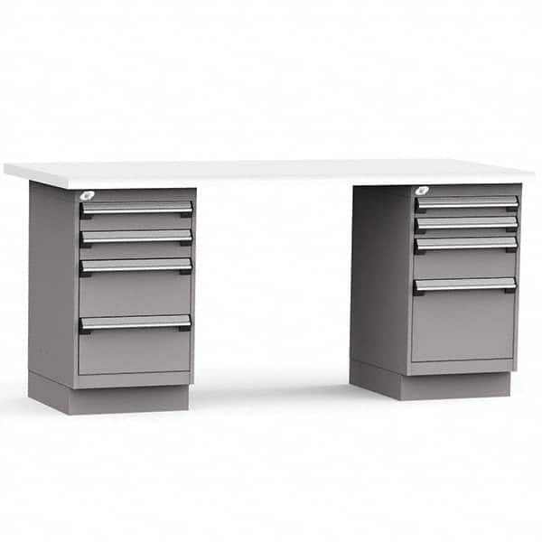 Rousseau Metal - Stationary Work Benches, Tables Type: Work Bench Top Material: Laminated Plastic - All Tool & Supply