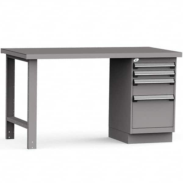 Rousseau Metal - Stationary Work Benches, Tables Type: Work Bench Top Material: Painted Steel - All Tool & Supply