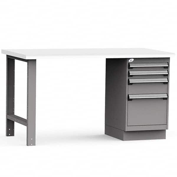 Rousseau Metal - Stationary Work Benches, Tables Type: Work Bench Top Material: Laminated Plastic - All Tool & Supply