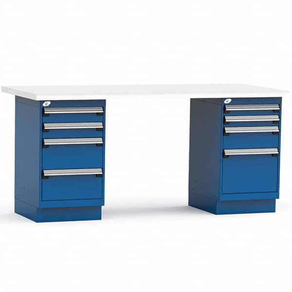 Rousseau Metal - Stationary Work Benches, Tables Type: Work Bench Top Material: Laminated Plastic - All Tool & Supply