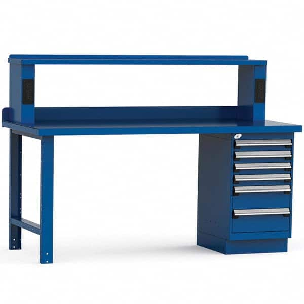 Rousseau Metal - Stationary Work Benches, Tables Type: Work Bench Top Material: Painted Steel - All Tool & Supply