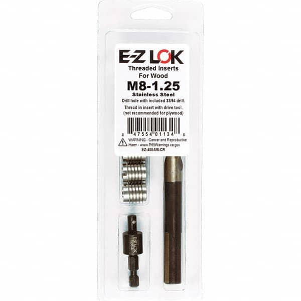 E-Z LOK - Thread Repair Kits Insert Thread Size (mm): M8x1.25 Includes Drill: Yes - All Tool & Supply