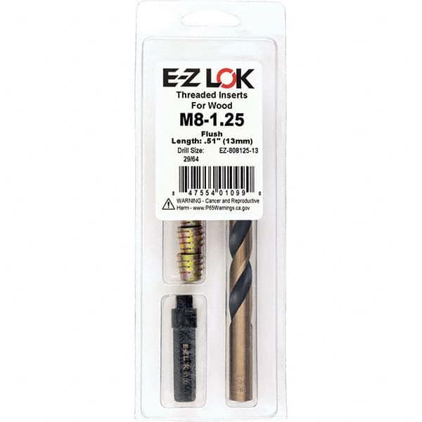 E-Z LOK - Thread Repair Kits Insert Thread Size (mm): M8x1.25 Includes Drill: Yes - All Tool & Supply