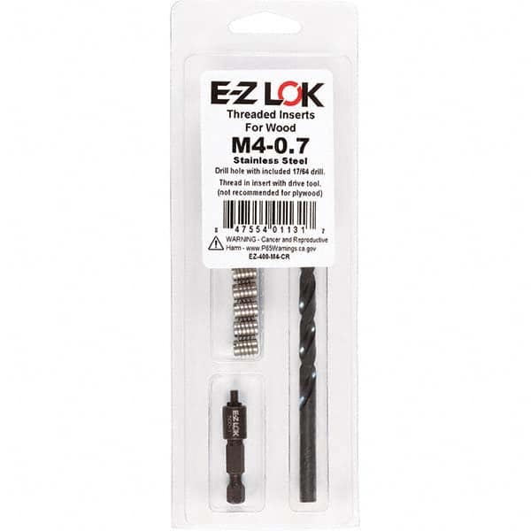 E-Z LOK - Thread Repair Kits Insert Thread Size (mm): M4x0.70 Includes Drill: Yes - All Tool & Supply