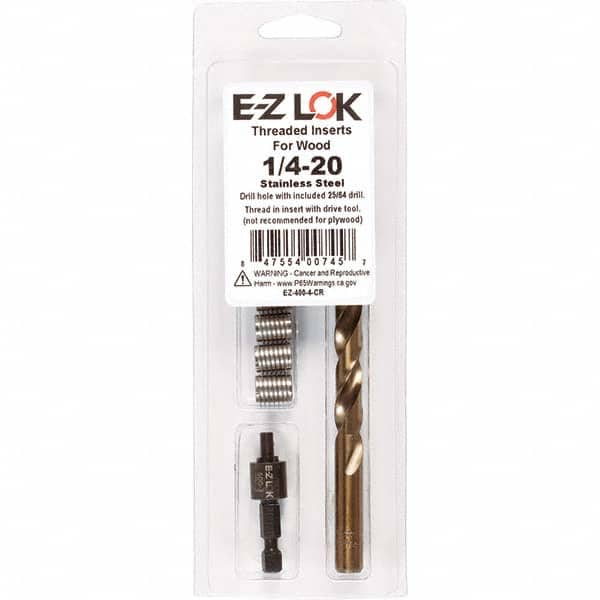 E-Z LOK - Thread Repair Kits Insert Thread Size (Inch): 1/4-20 Includes Drill: Yes - All Tool & Supply