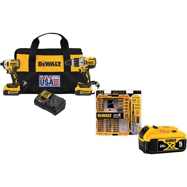 DeWALT - Cordless Tool Combination Kits Voltage: 20 Tools: Hammerdrill & Impact Driver - All Tool & Supply